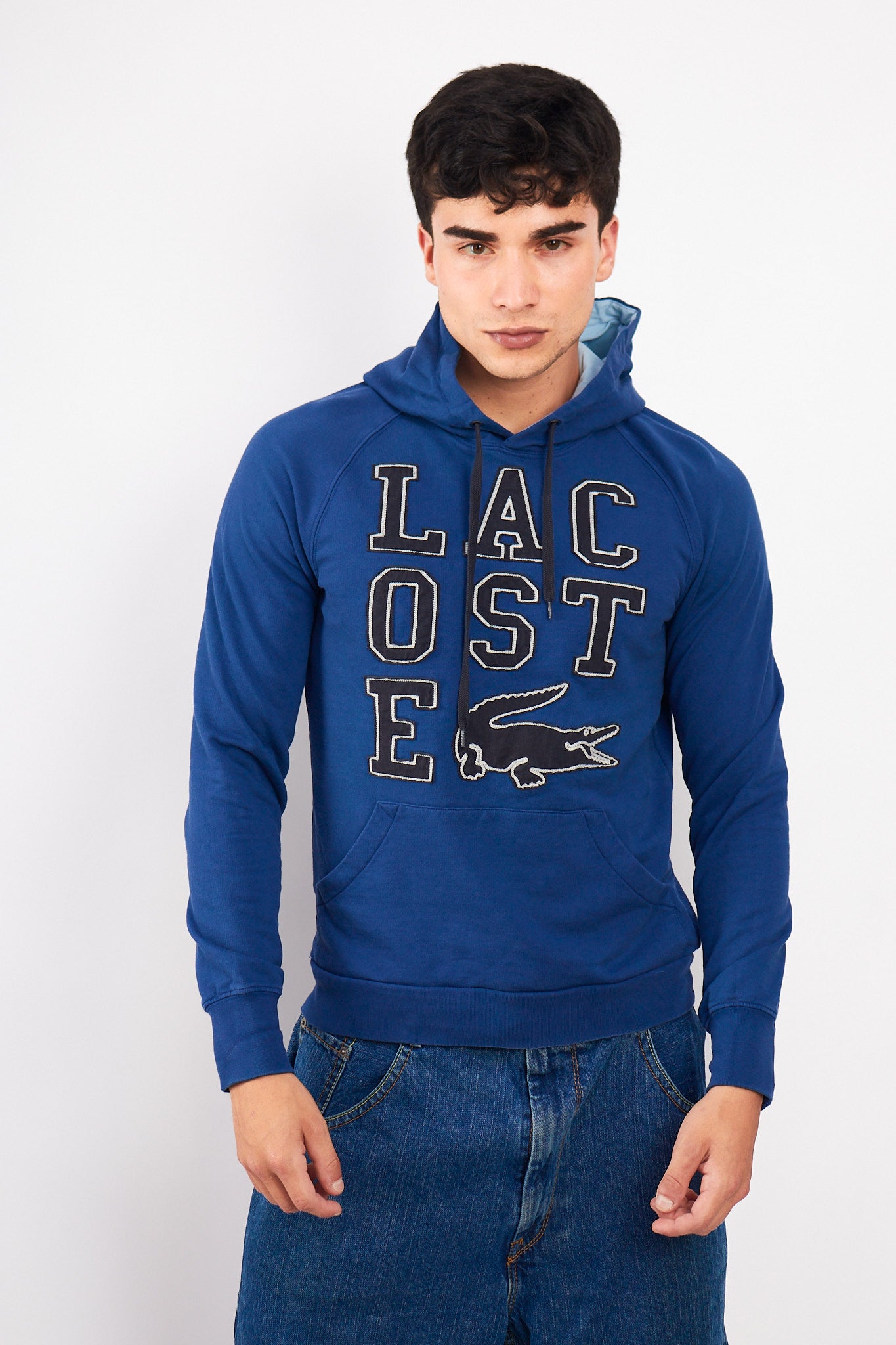 2000 Lacoste Big Logo Hoodie (M)