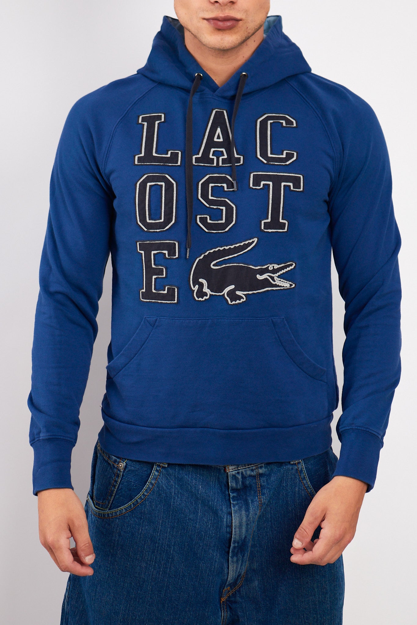 2000 Lacoste Big Logo Hoodie (M)