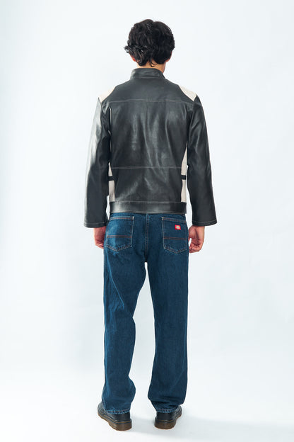 Vegan Leather Racing Jacket (M/L)