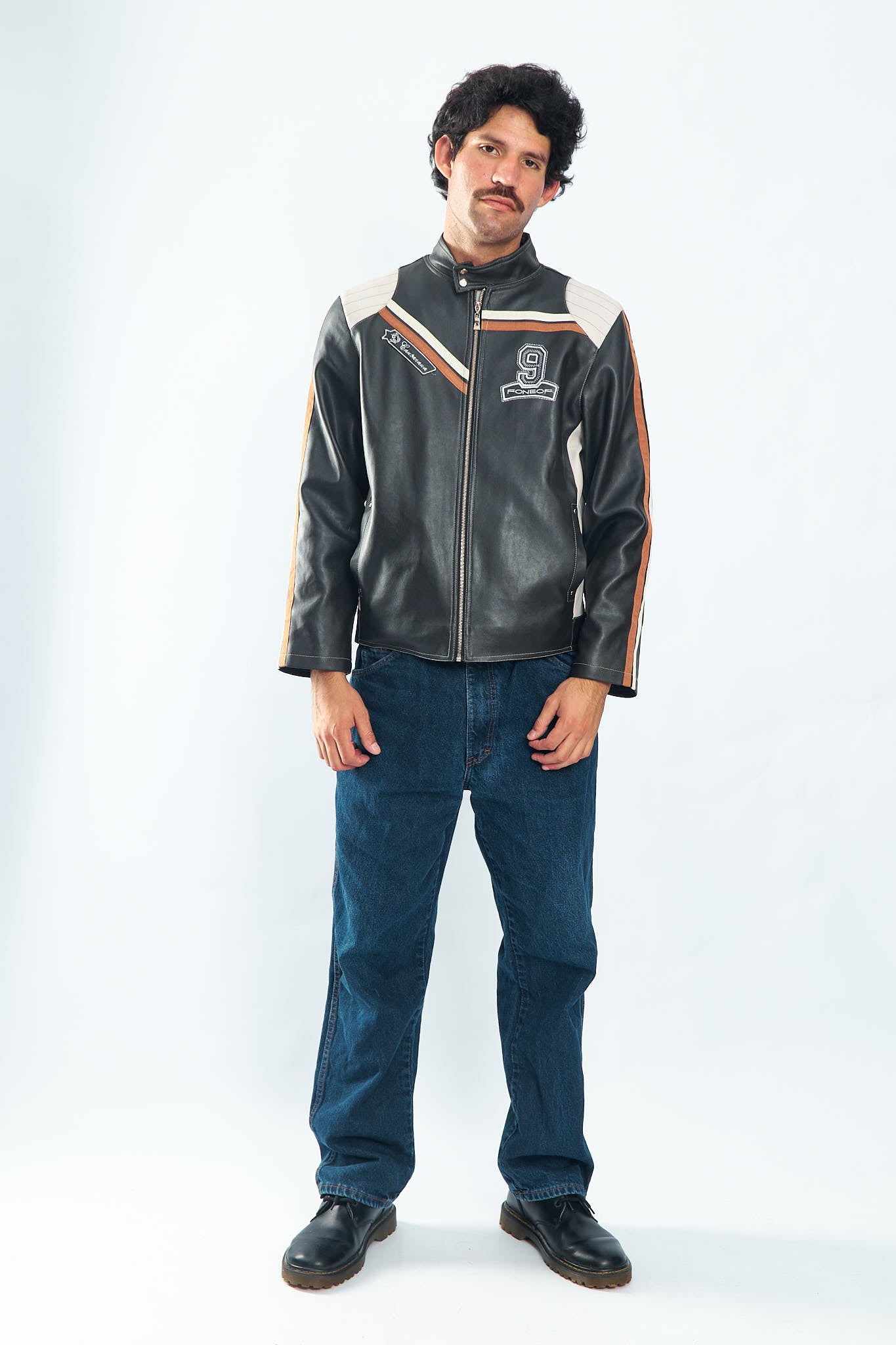 Vegan Leather Racing Jacket (M/L)