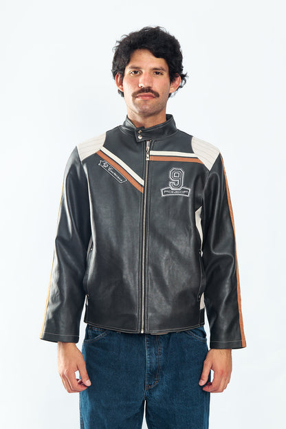 Vegan Leather Racing Jacket (M/L)