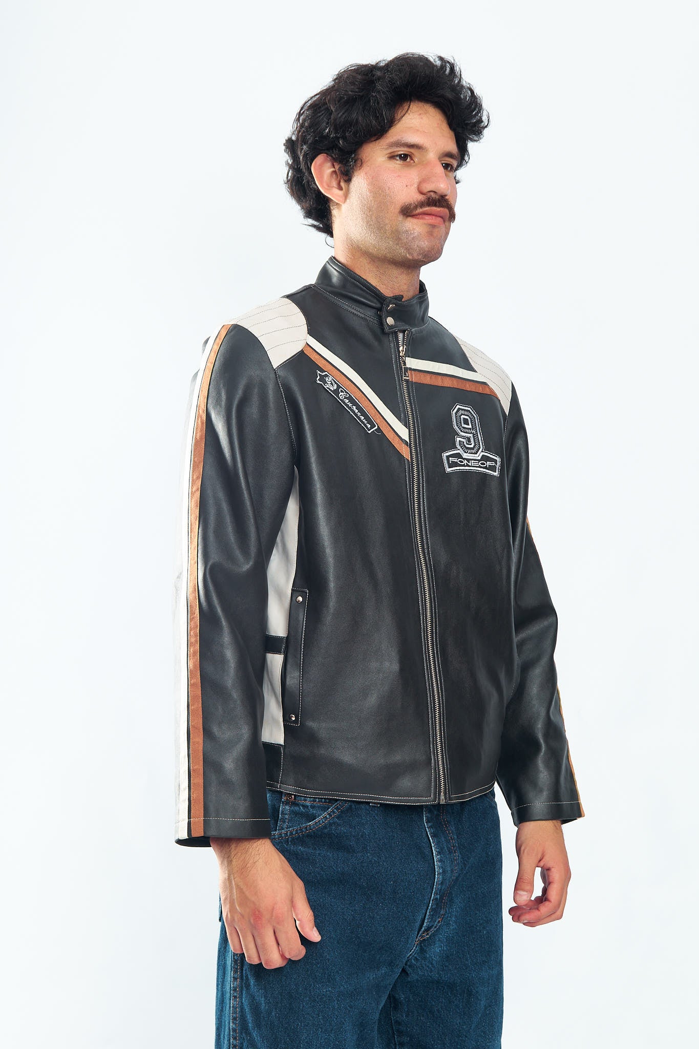 Vegan Leather Racing Jacket (M/L)