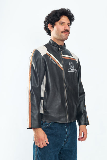 Vegan Leather Racing Jacket (M/L)