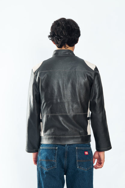 Vegan Leather Racing Jacket (M/L)