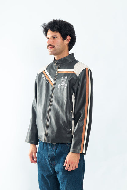 Vegan Leather Racing Jacket (M/L)