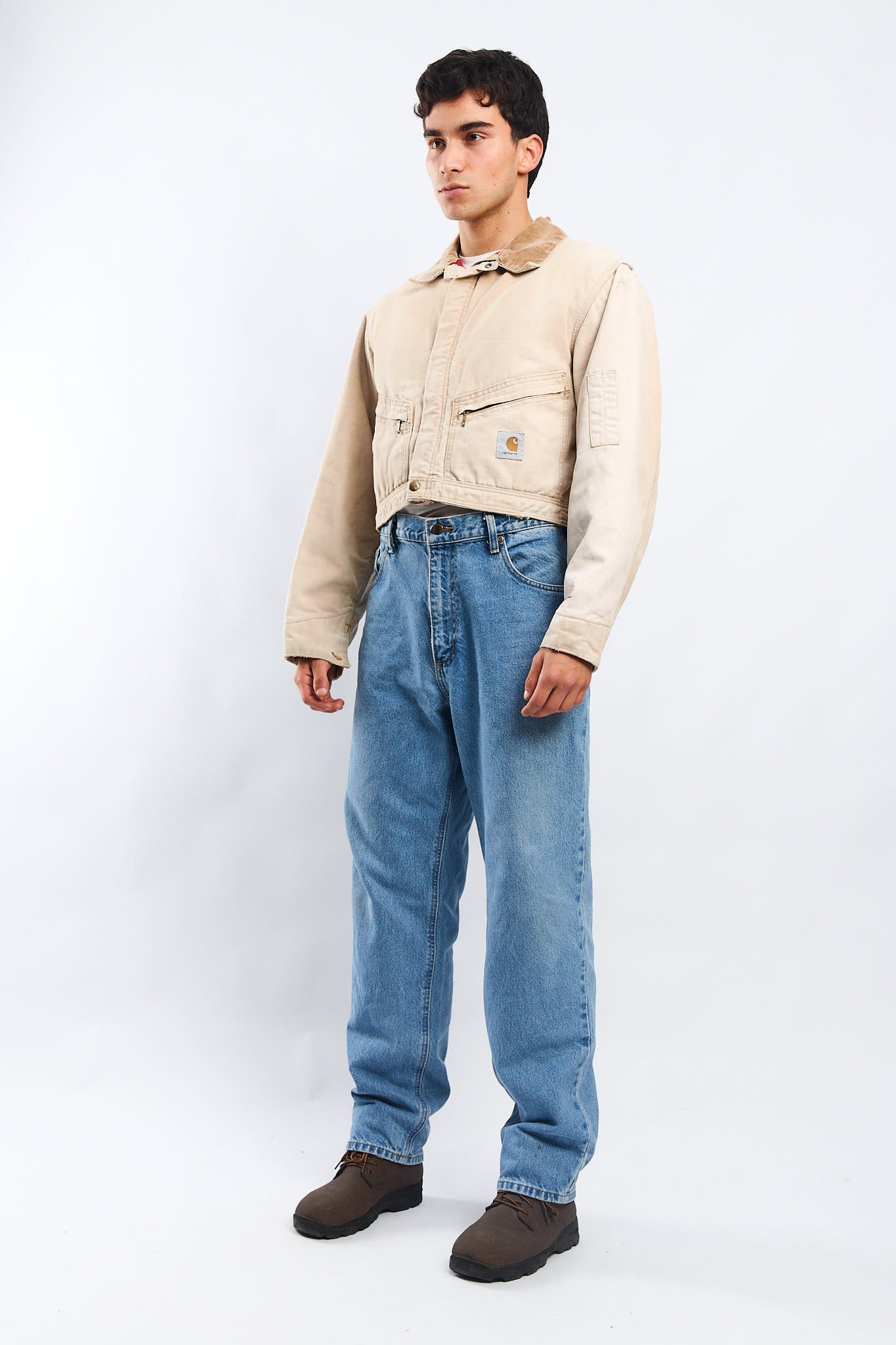 Vintage Carhartt 100 years 1989 Rework Cropped Jacket (M)