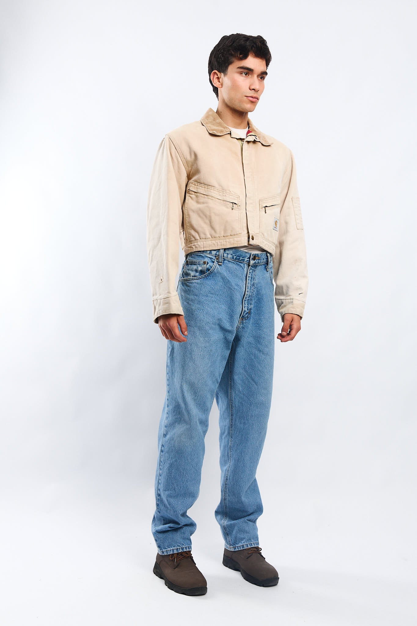 Vintage Carhartt 100 years 1989 Rework Cropped Jacket (M)
