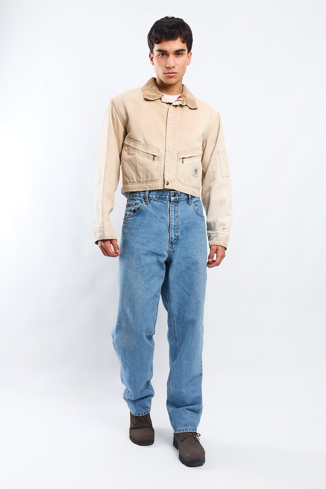 Vintage Carhartt 100 years 1989 Rework Cropped Jacket (M)