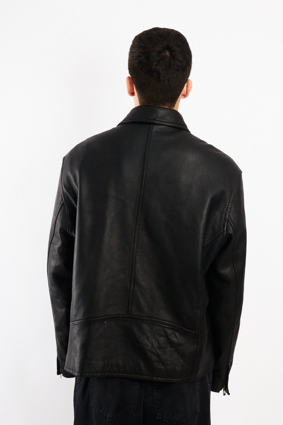 2000 Vintage Guess Lambskin Leather Harrington (L/XL)