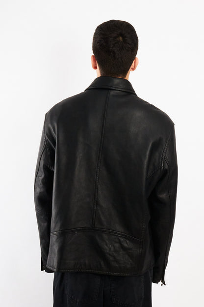 2000 Vintage Guess Lambskin Leather Harrington (L/XL)