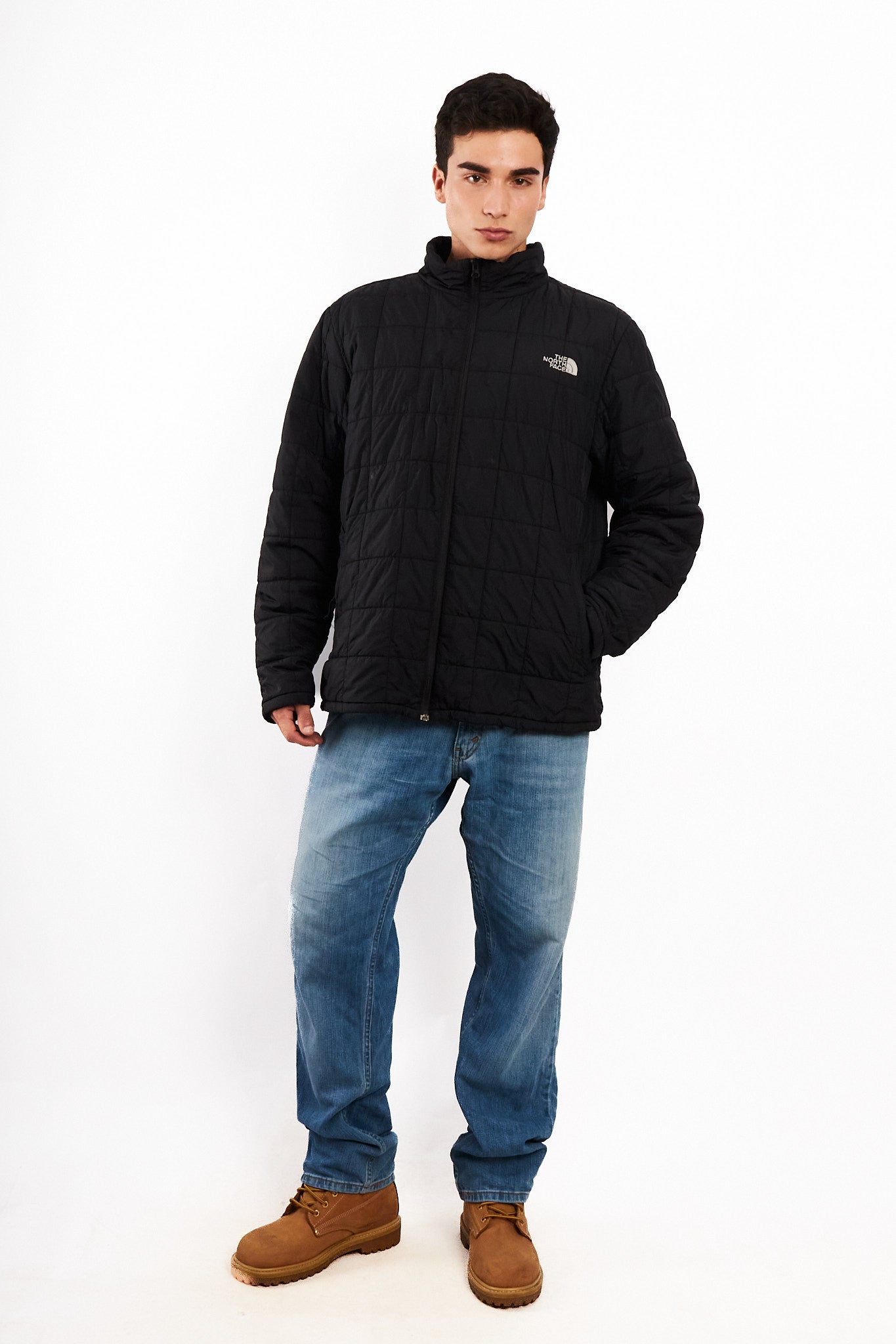 2000 Vintage North Face Graphite Puffer Jacket (L/XL)