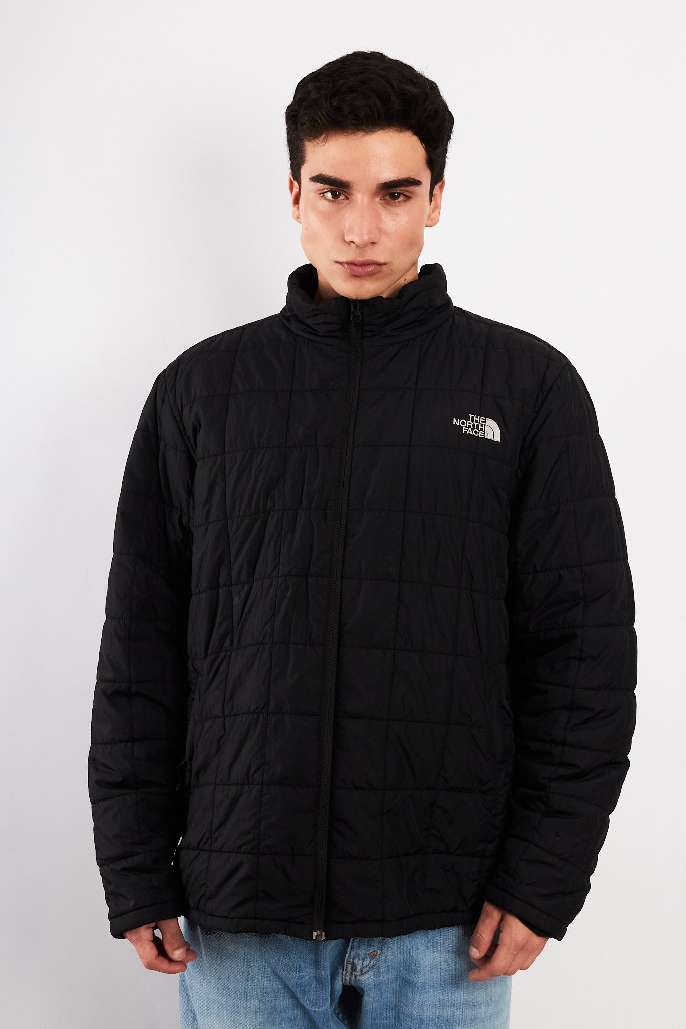 2000 Vintage North Face Graphite Puffer Jacket (L/XL)