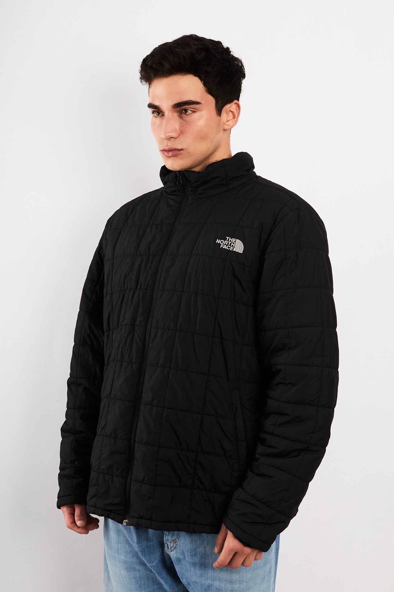 2000 Vintage North Face Graphite Puffer Jacket (L/XL)
