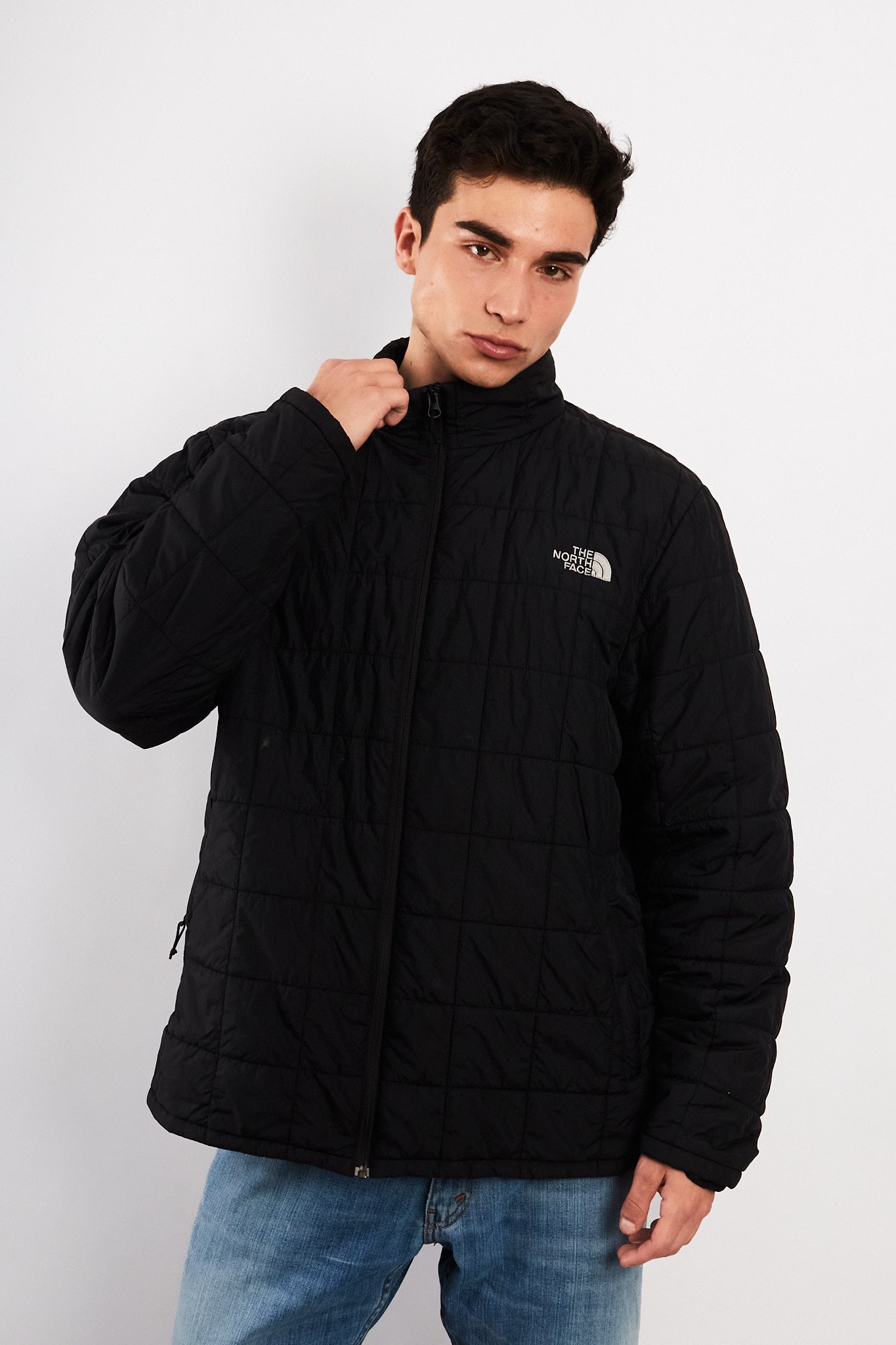 2000 Vintage North Face Graphite Puffer Jacket (L/XL)