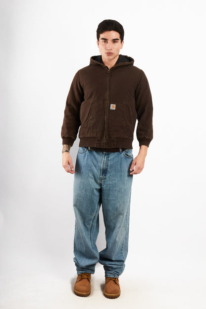 2000 Vintage Carhartt Chocolate Active Jacket (S)