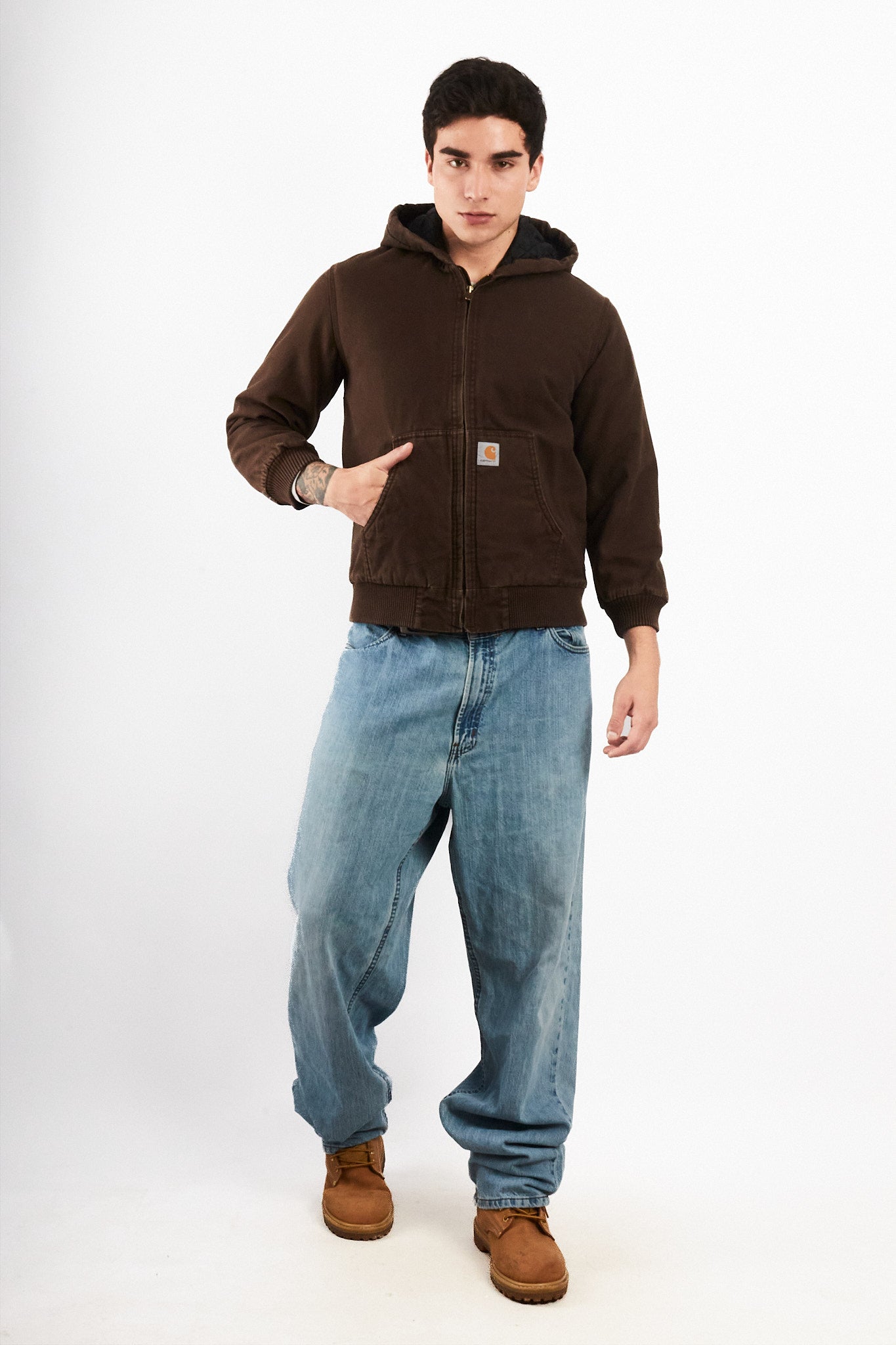 2000 Vintage Carhartt Chocolate Active Jacket (S)