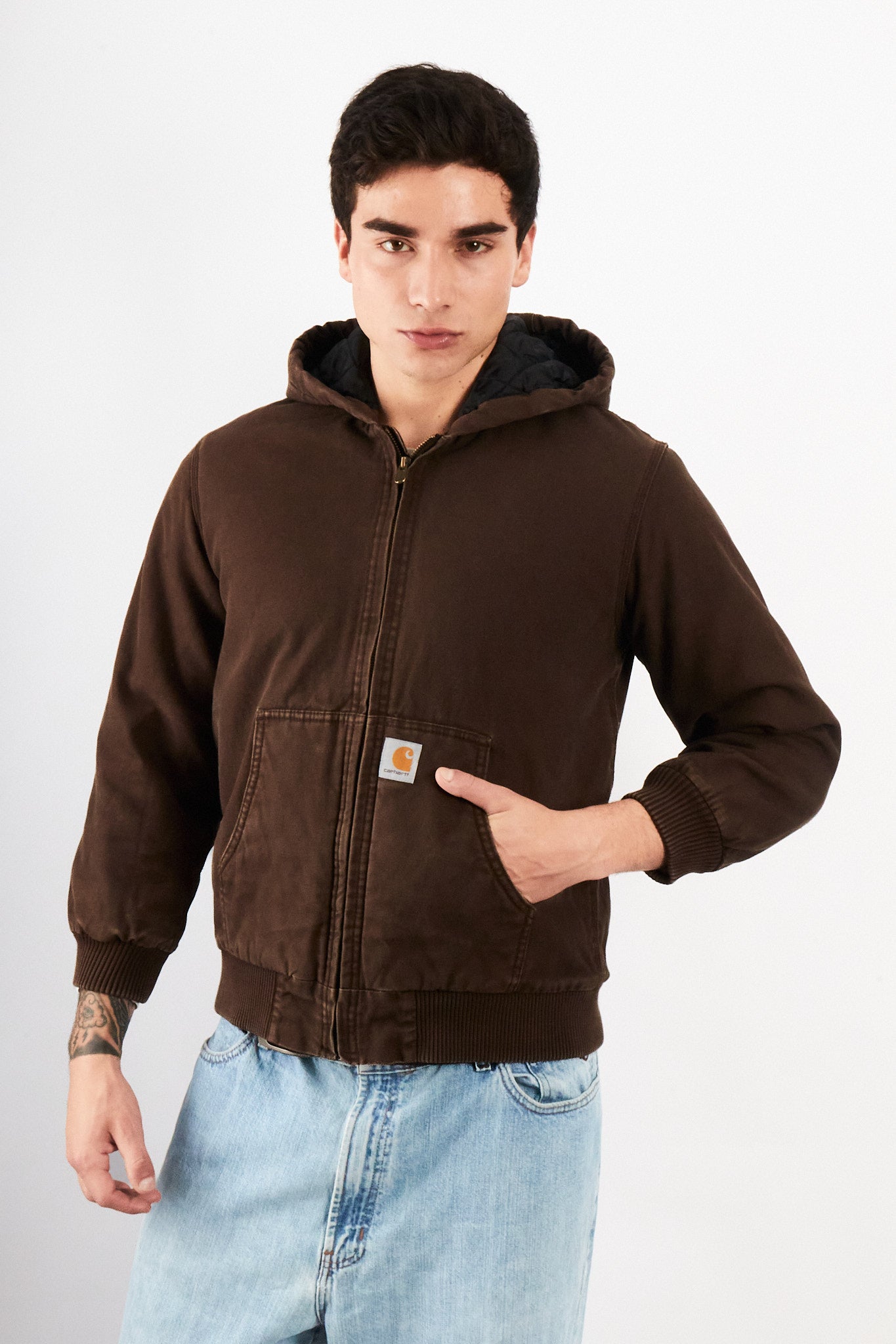2000 Vintage Carhartt Chocolate Active Jacket (S)