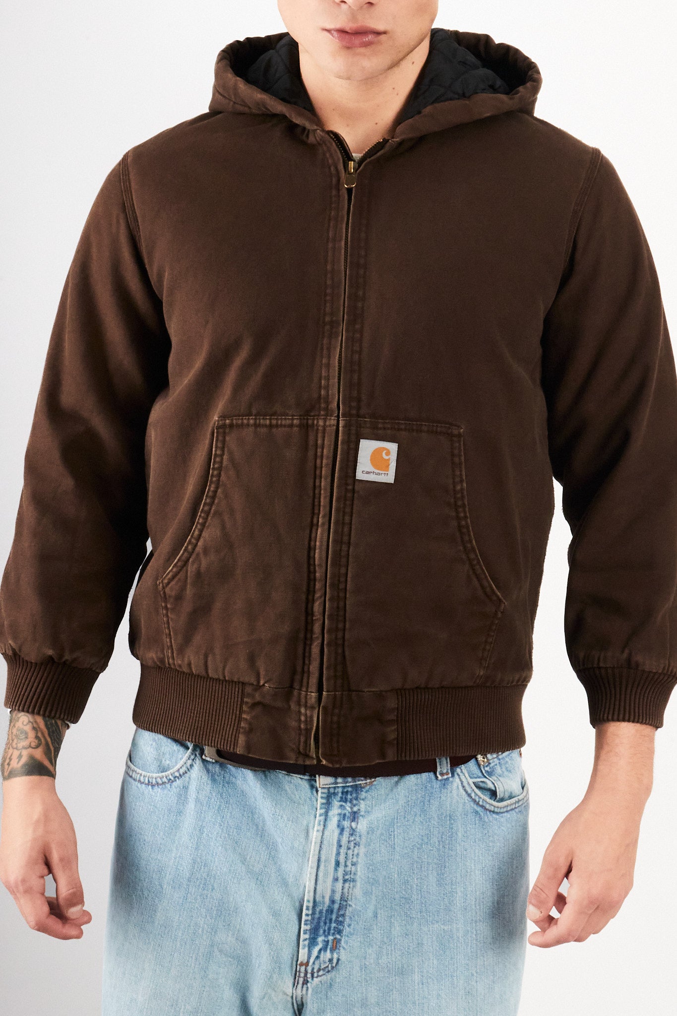 2000 Vintage Carhartt Chocolate Active Jacket (S)