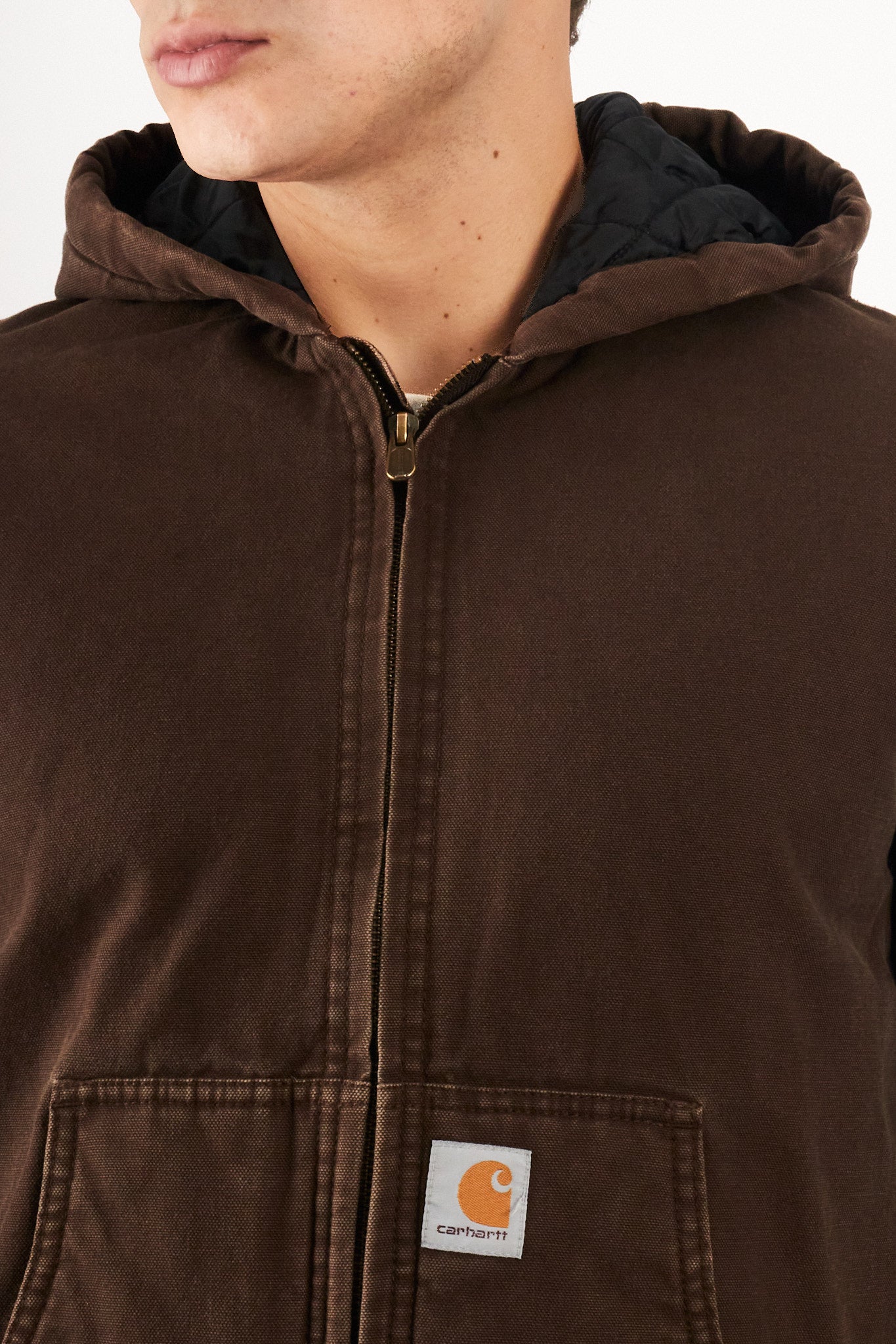 2000 Vintage Carhartt Chocolate Active Jacket (S)