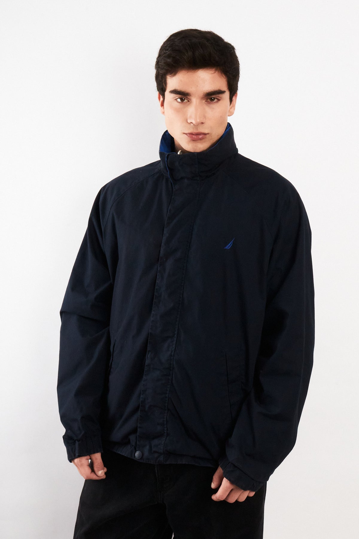2000 Vintage Nautica Big Logo Reversible Impermeable Jacket (M/L)