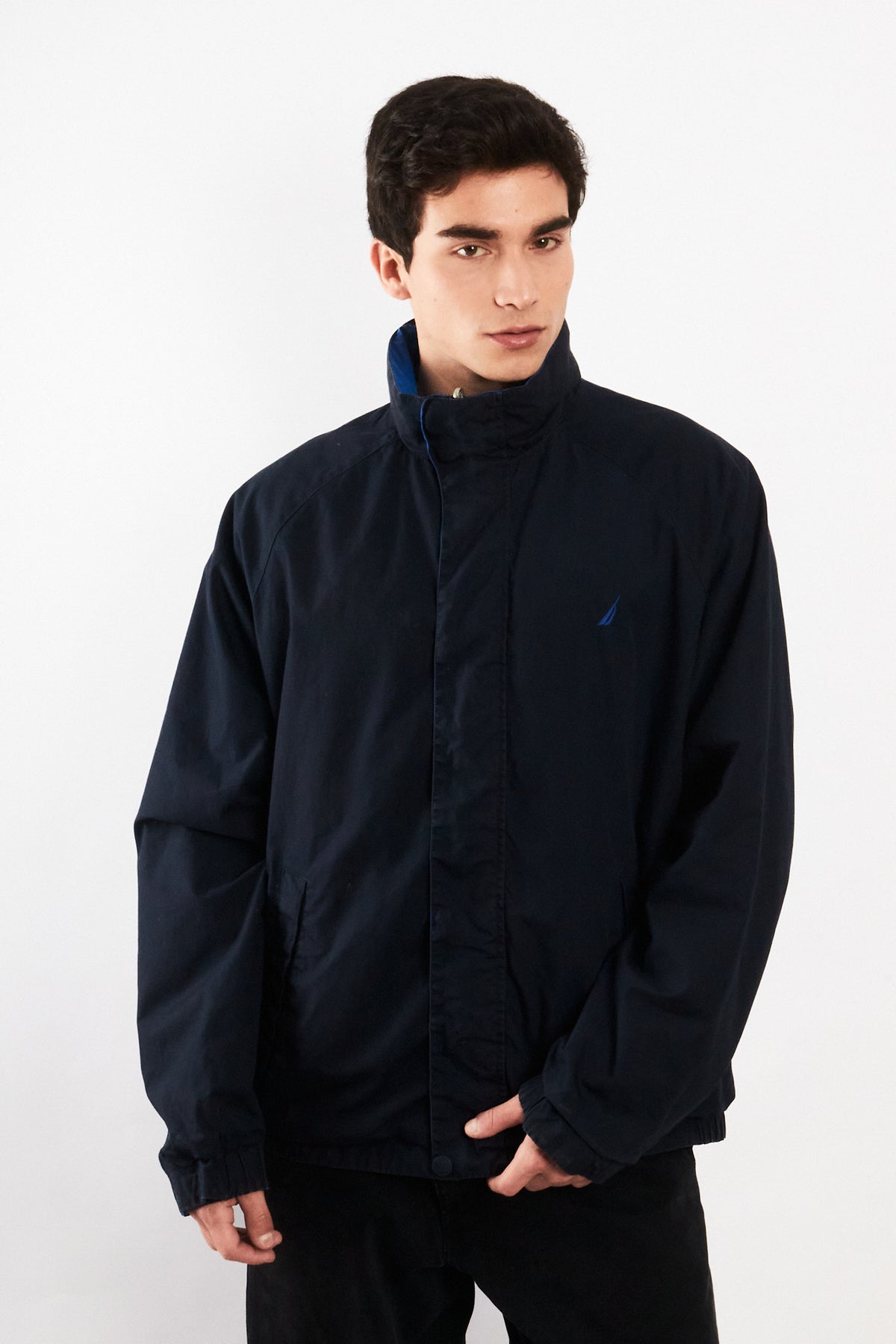2000 Vintage Nautica Big Logo Reversible Impermeable Jacket (M/L)