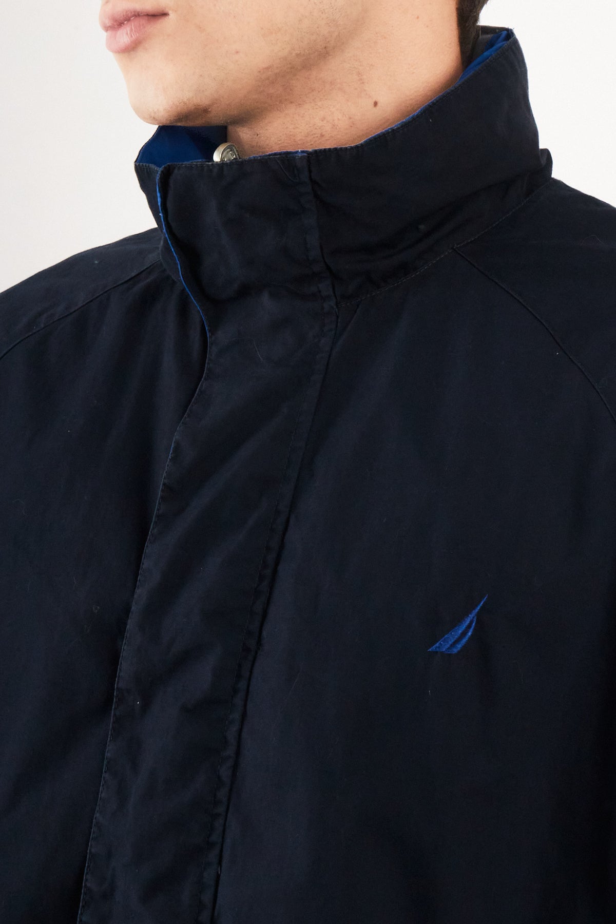 2000 Vintage Nautica Big Logo Reversible Impermeable Jacket (M/L)