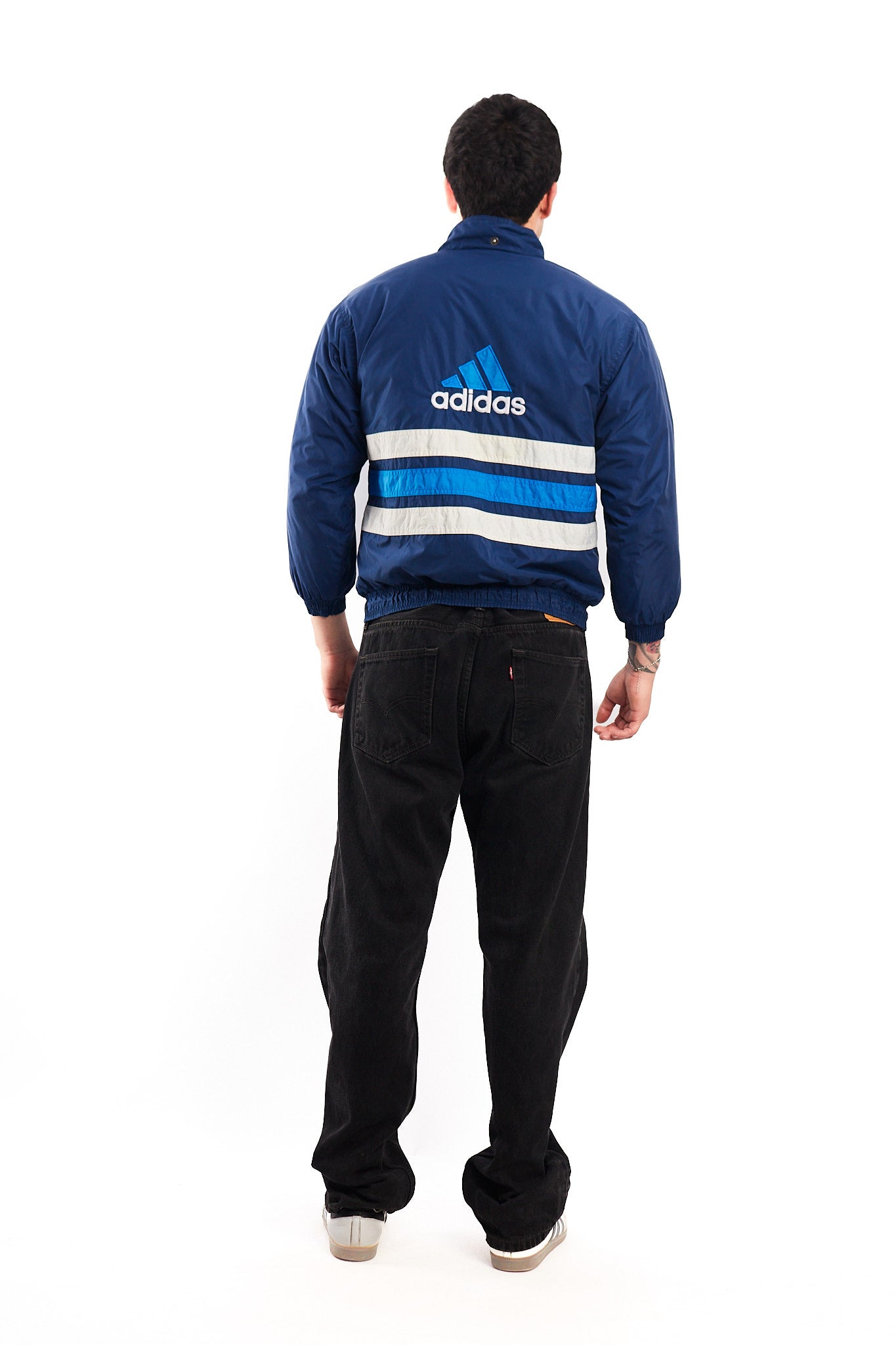 1990 Adidas Vintage Big Logo Puffer Jacket (S)