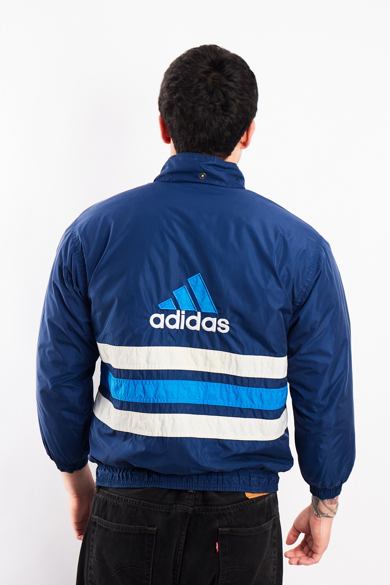 1990 Adidas Vintage Big Logo Puffer Jacket (S)