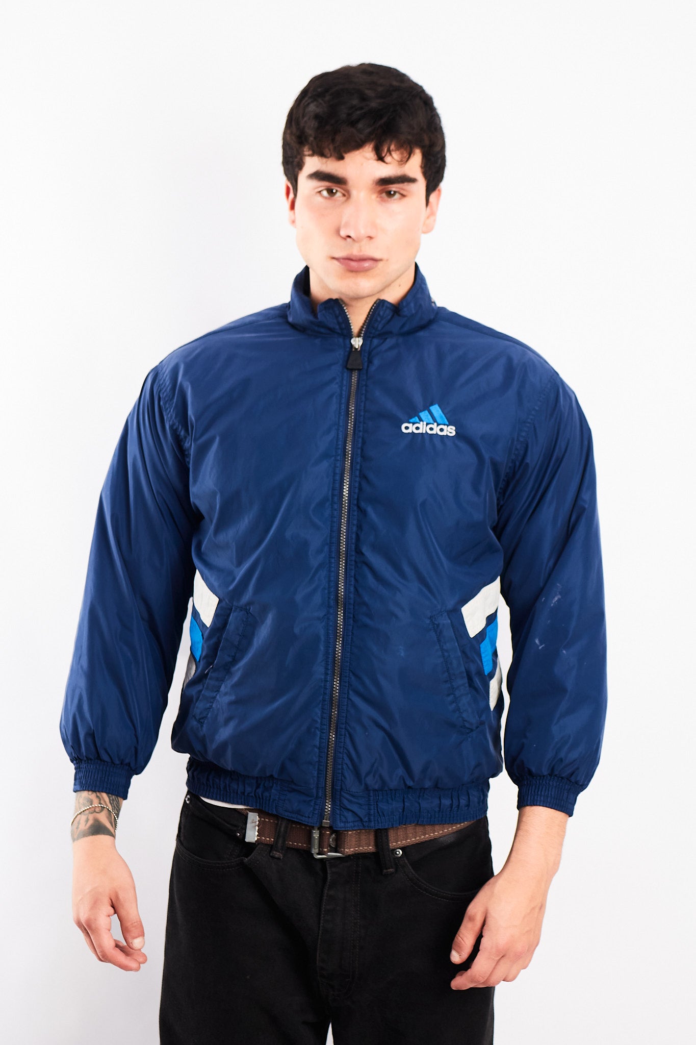 1990 Adidas Vintage Big Logo Puffer Jacket (S)
