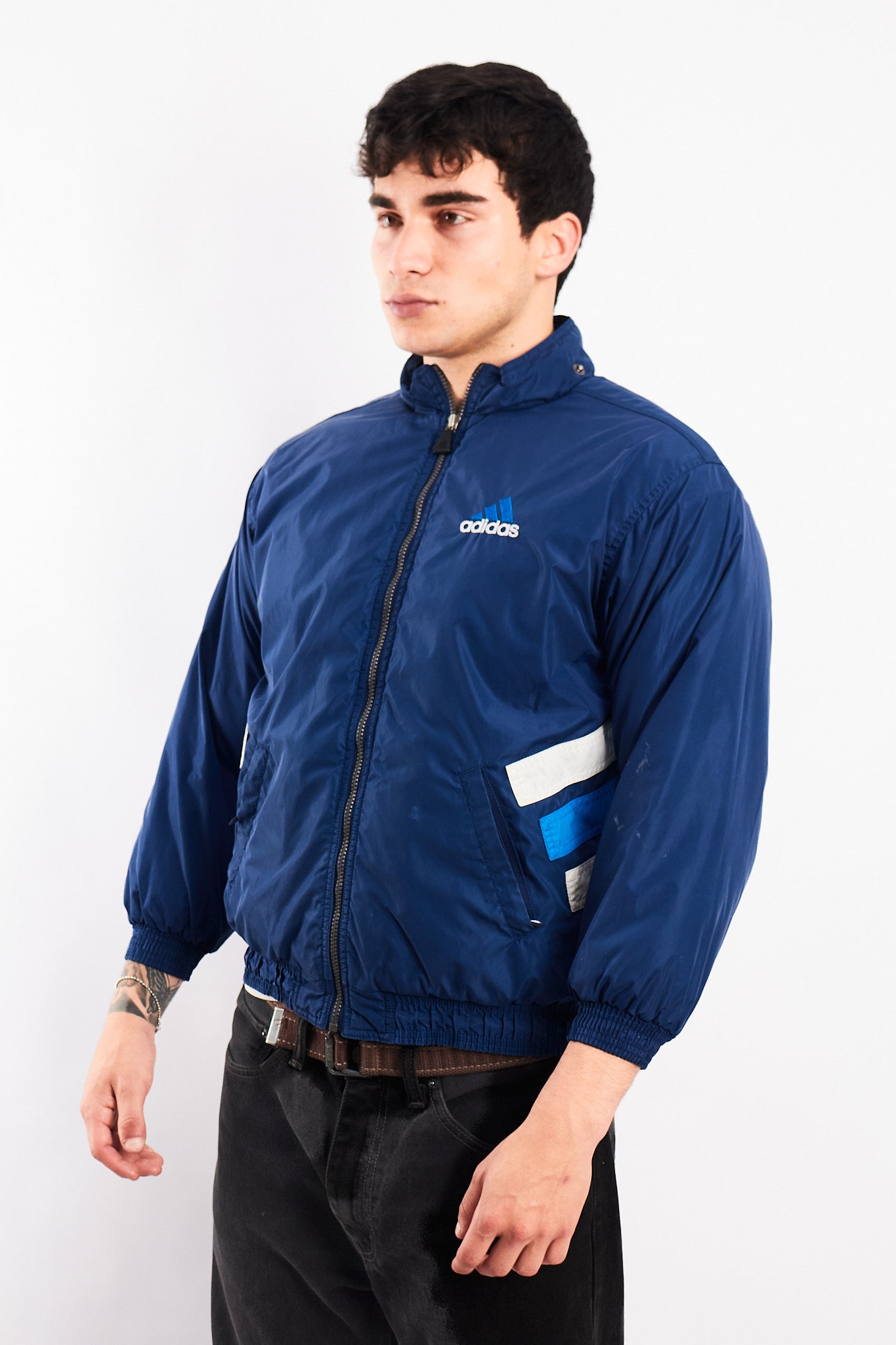 1990 Adidas Vintage Big Logo Puffer Jacket (S)