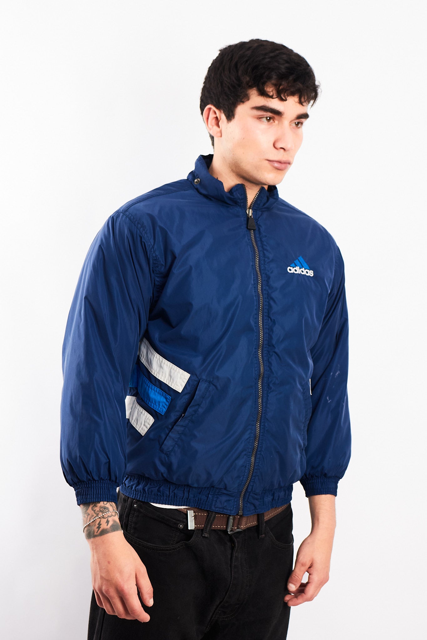 1990 Adidas Vintage Big Logo Puffer Jacket (S)