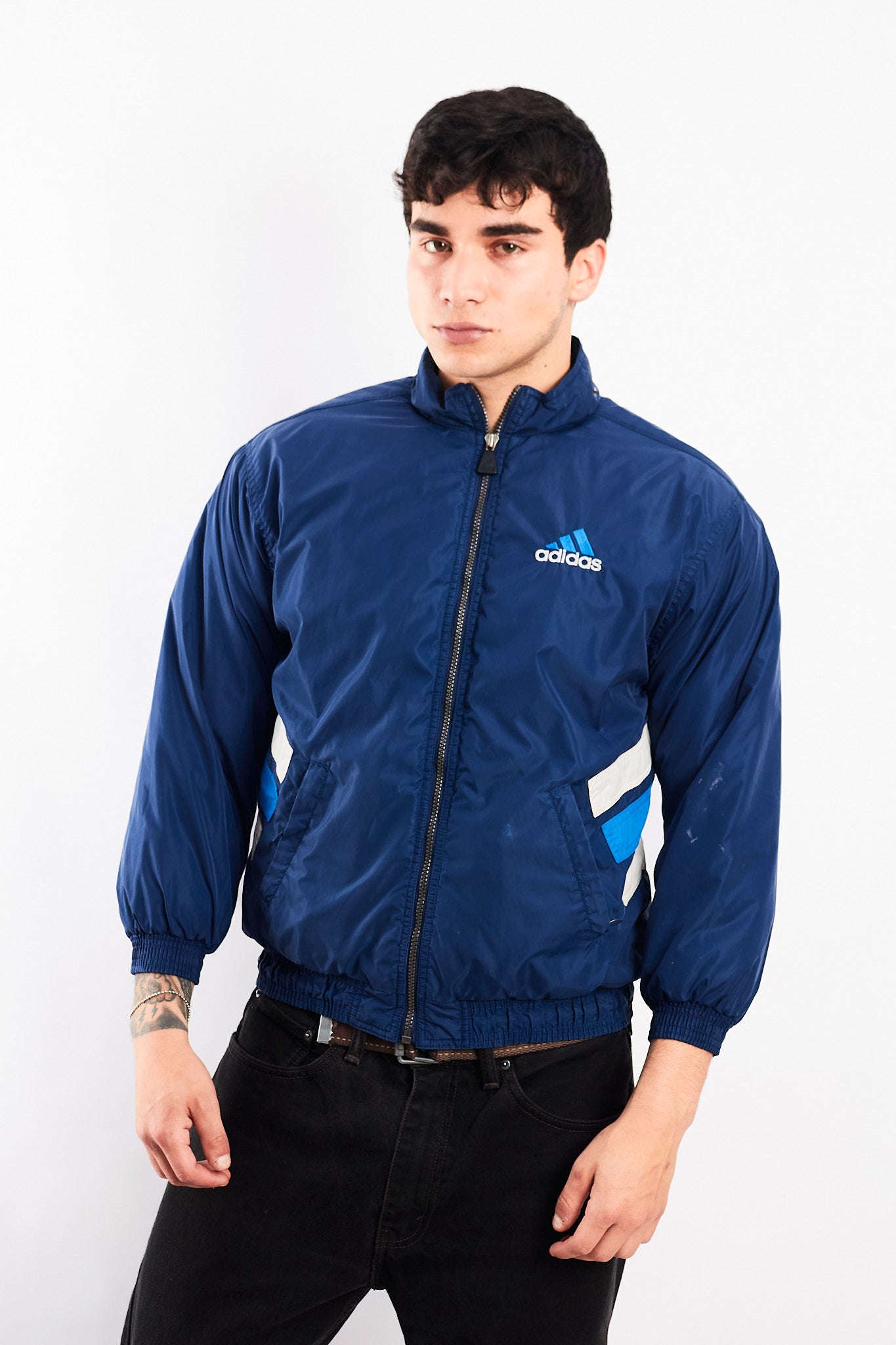 1990 Adidas Vintage Big Logo Puffer Jacket (S)