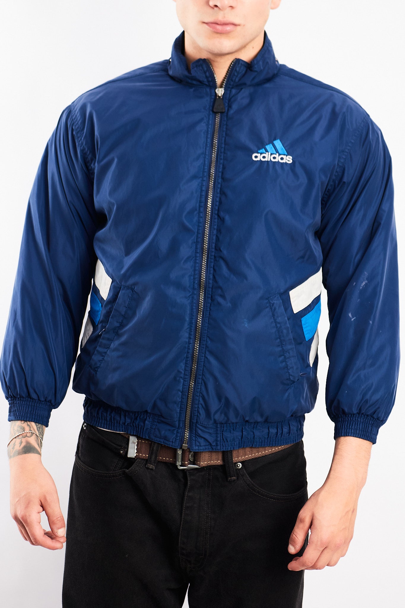 1990 Adidas Vintage Big Logo Puffer Jacket (S)