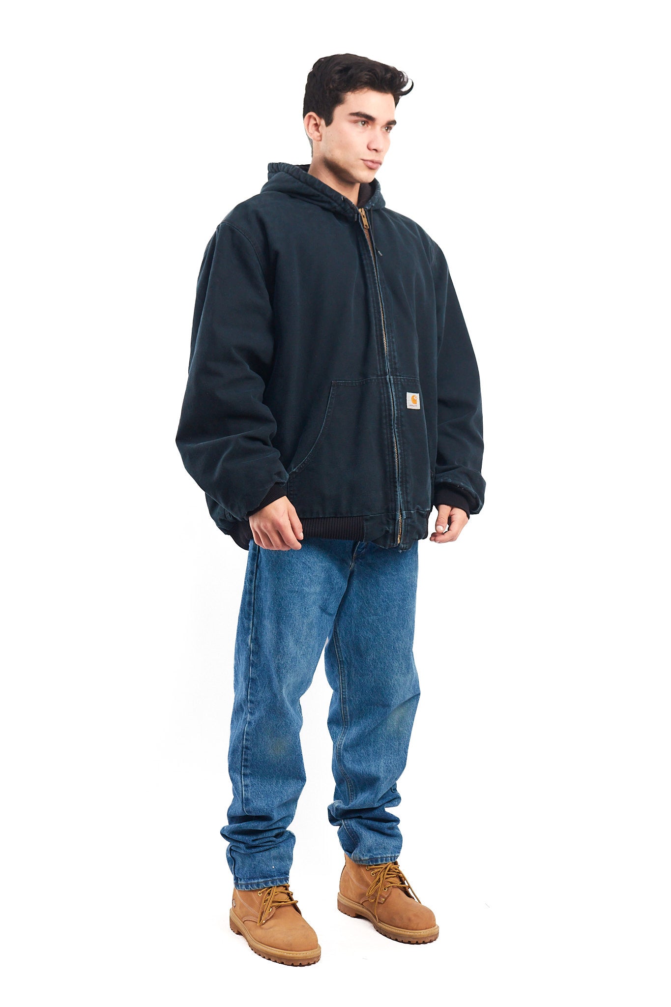 Vintage Carhartt J140 Faded Black Duck Active Jacket (XL/XXL)