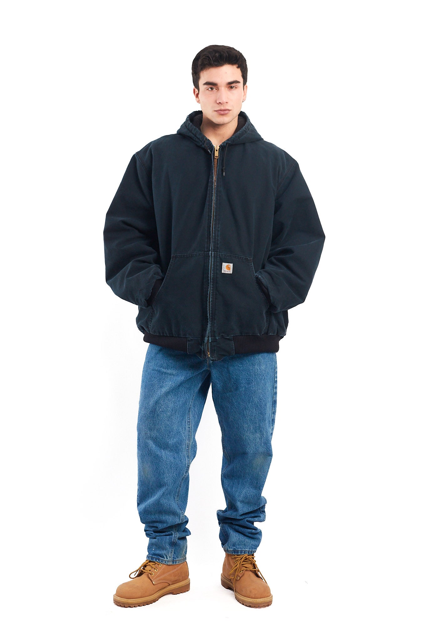 Vintage Carhartt J140 Faded Black Duck Active Jacket (XL/XXL)