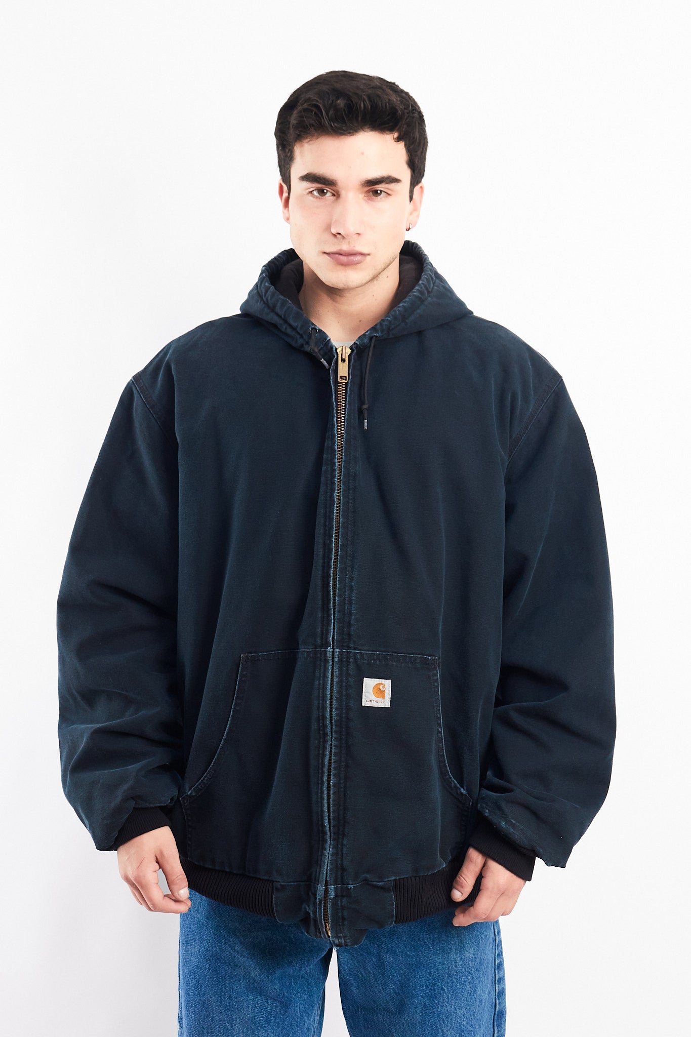 Vintage Carhartt J140 Faded Black Duck Active Jacket (XL/XXL)