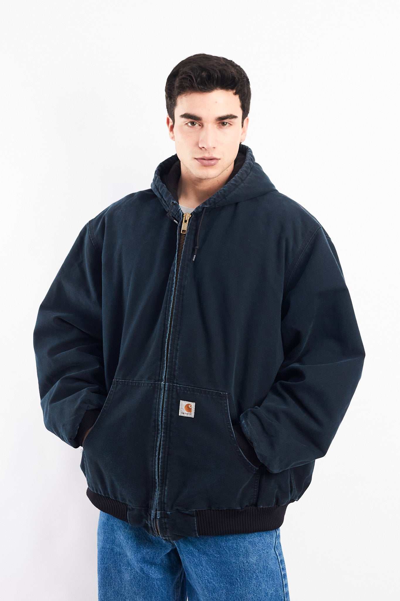 Vintage Carhartt J140 Faded Black Duck Active Jacket (XL/XXL)