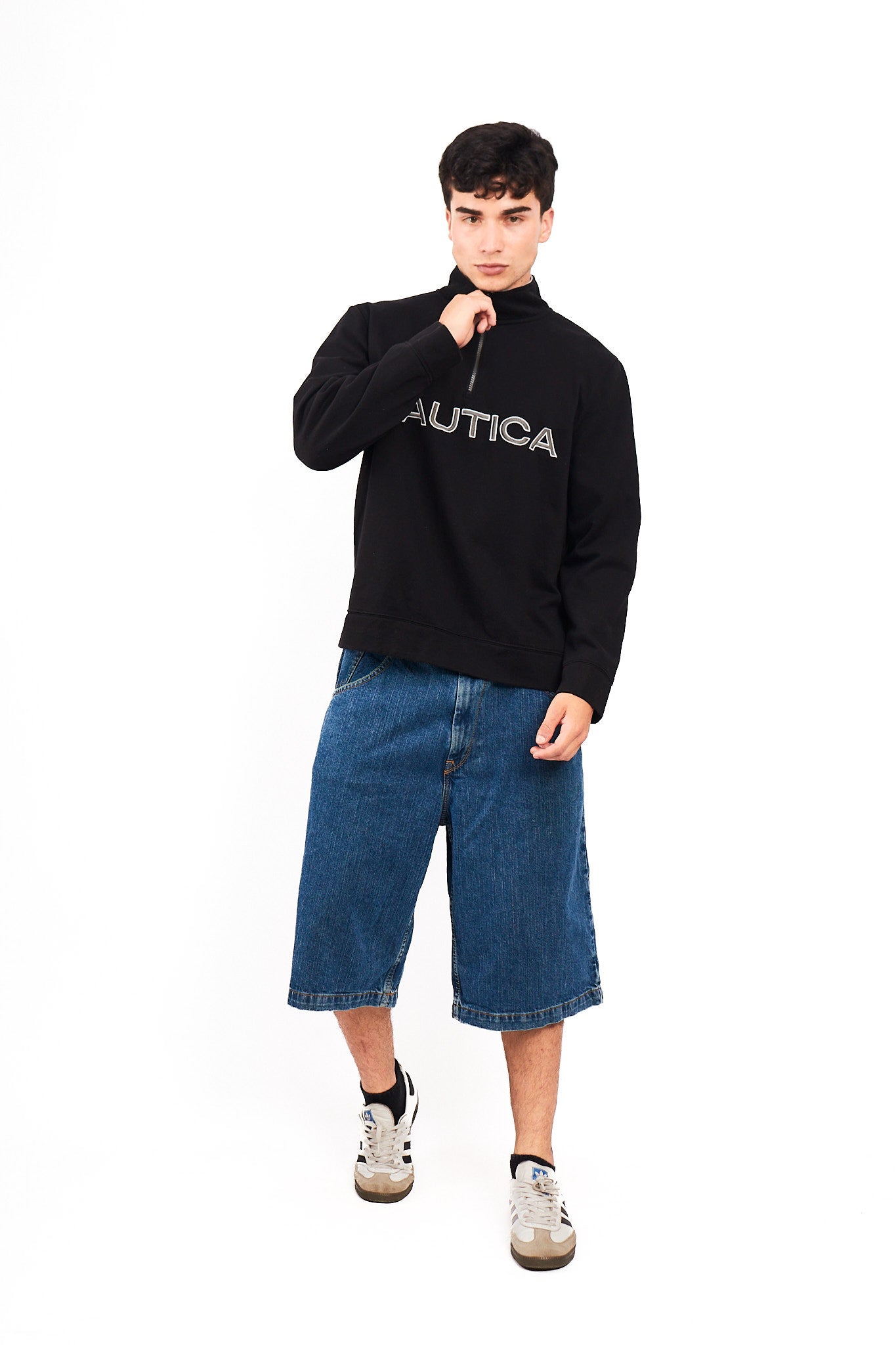 2000 Nautica Big Logo Quarter Zip (L)