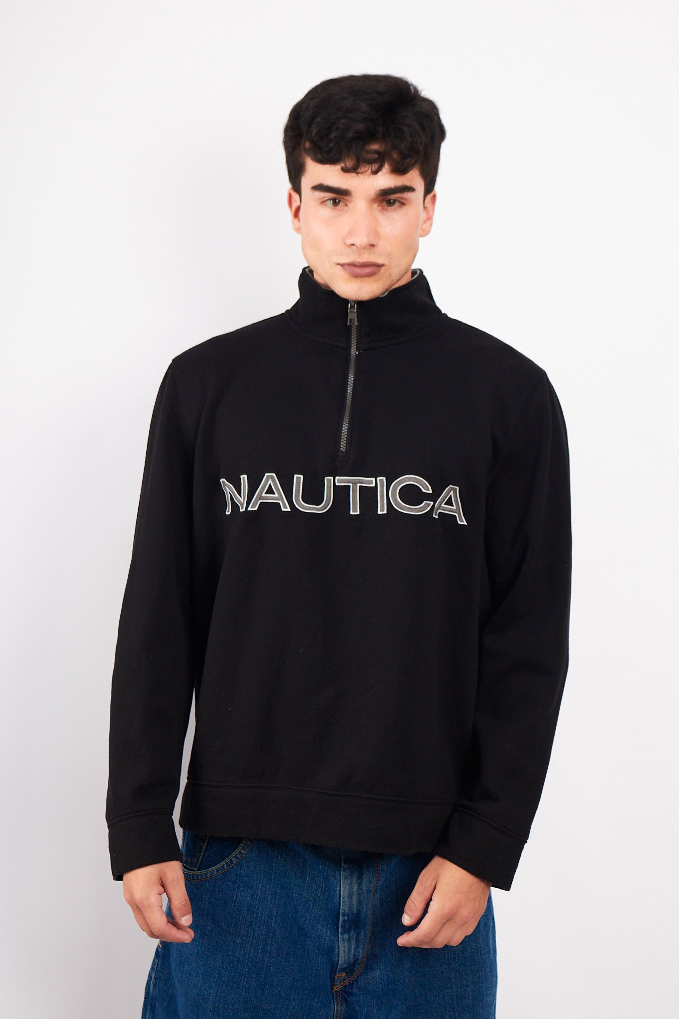 2000 Nautica Big Logo Quarter Zip (L)
