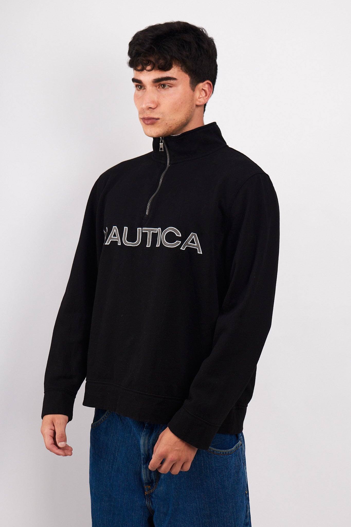 2000 Nautica Big Logo Quarter Zip (L)