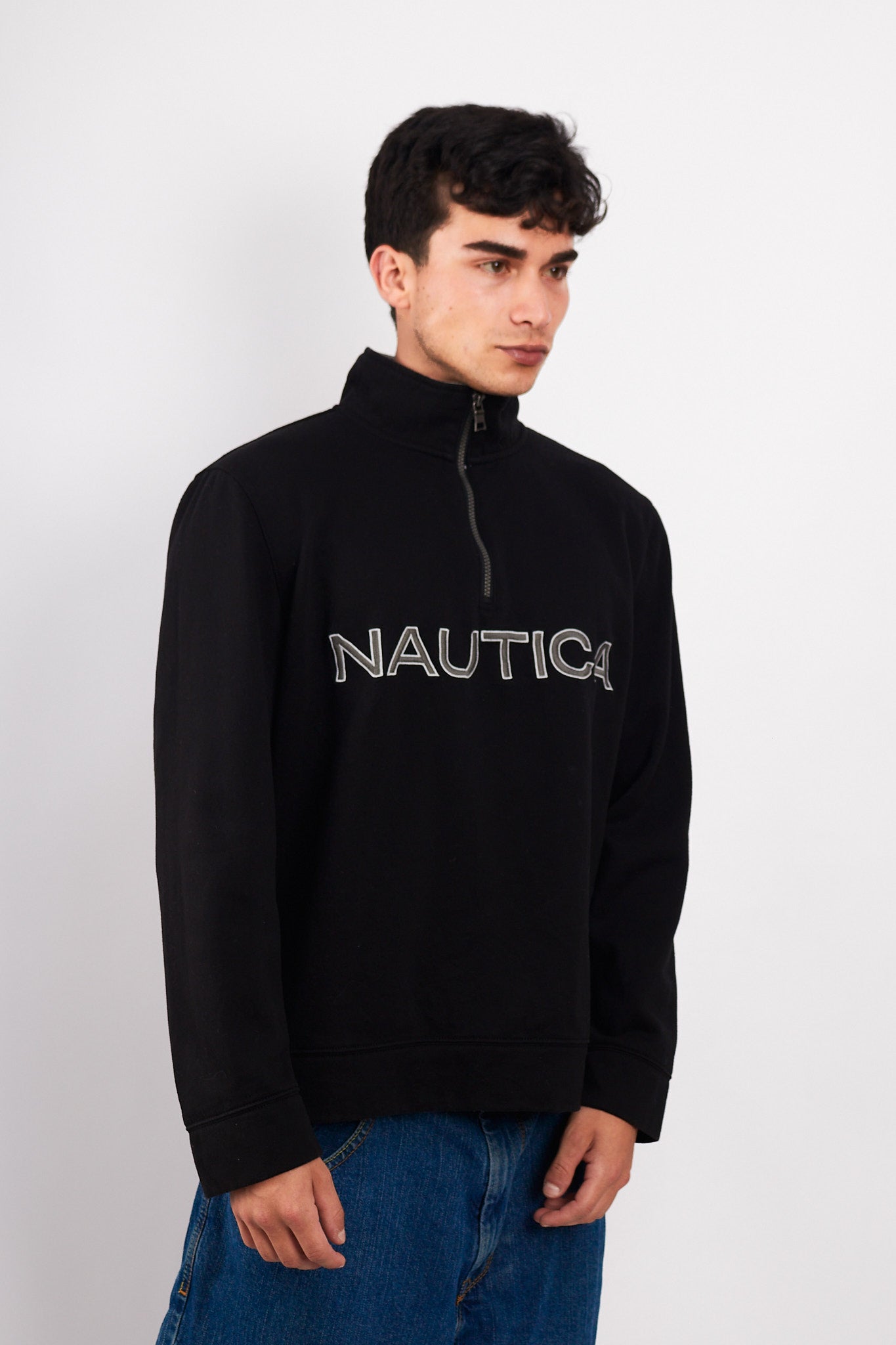 2000 Nautica Big Logo Quarter Zip (L)