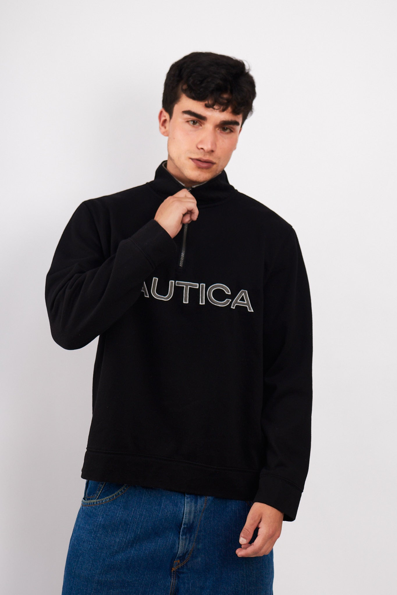 2000 Nautica Big Logo Quarter Zip (L)