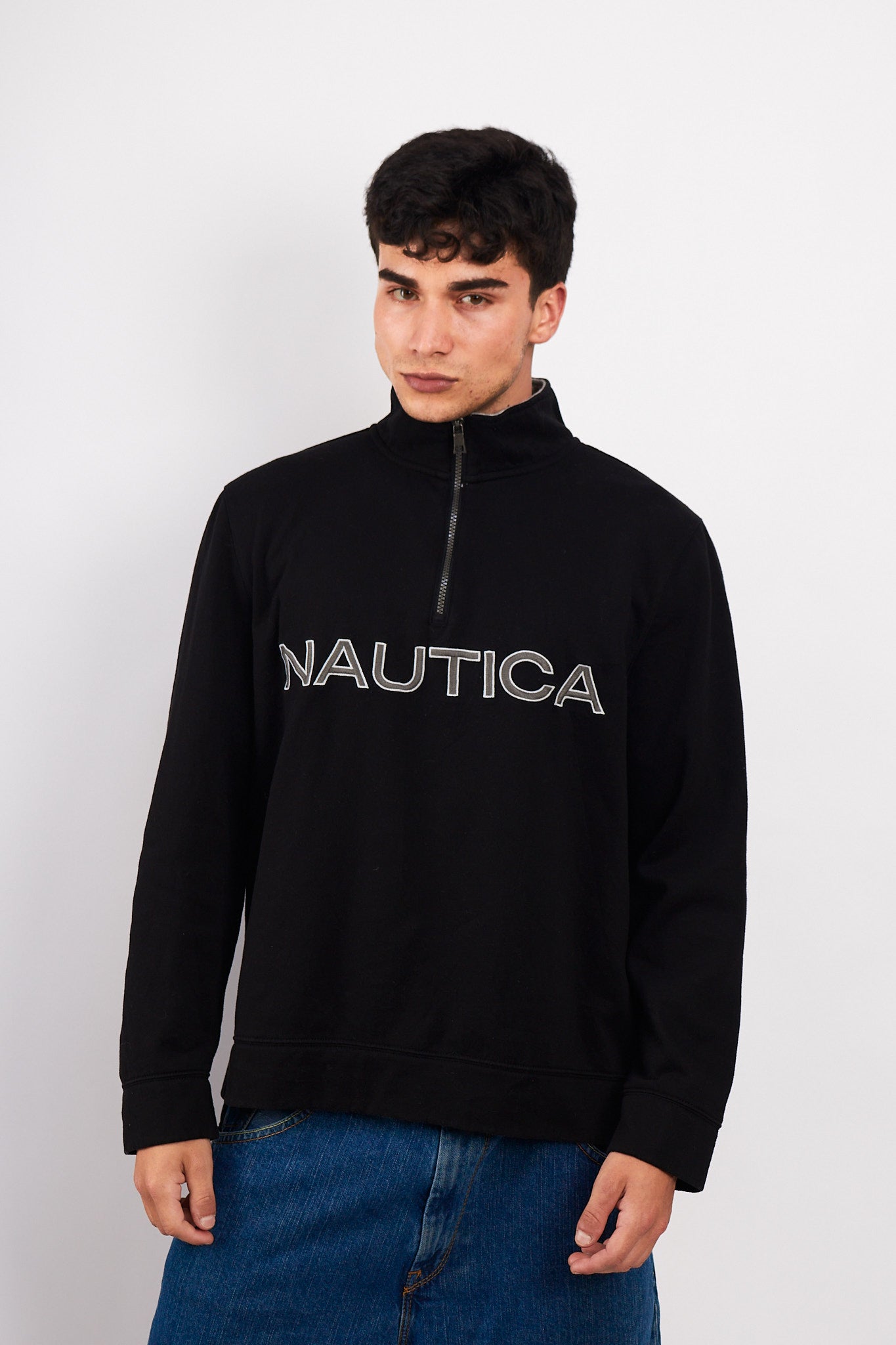 2000 Nautica Big Logo Quarter Zip (L)
