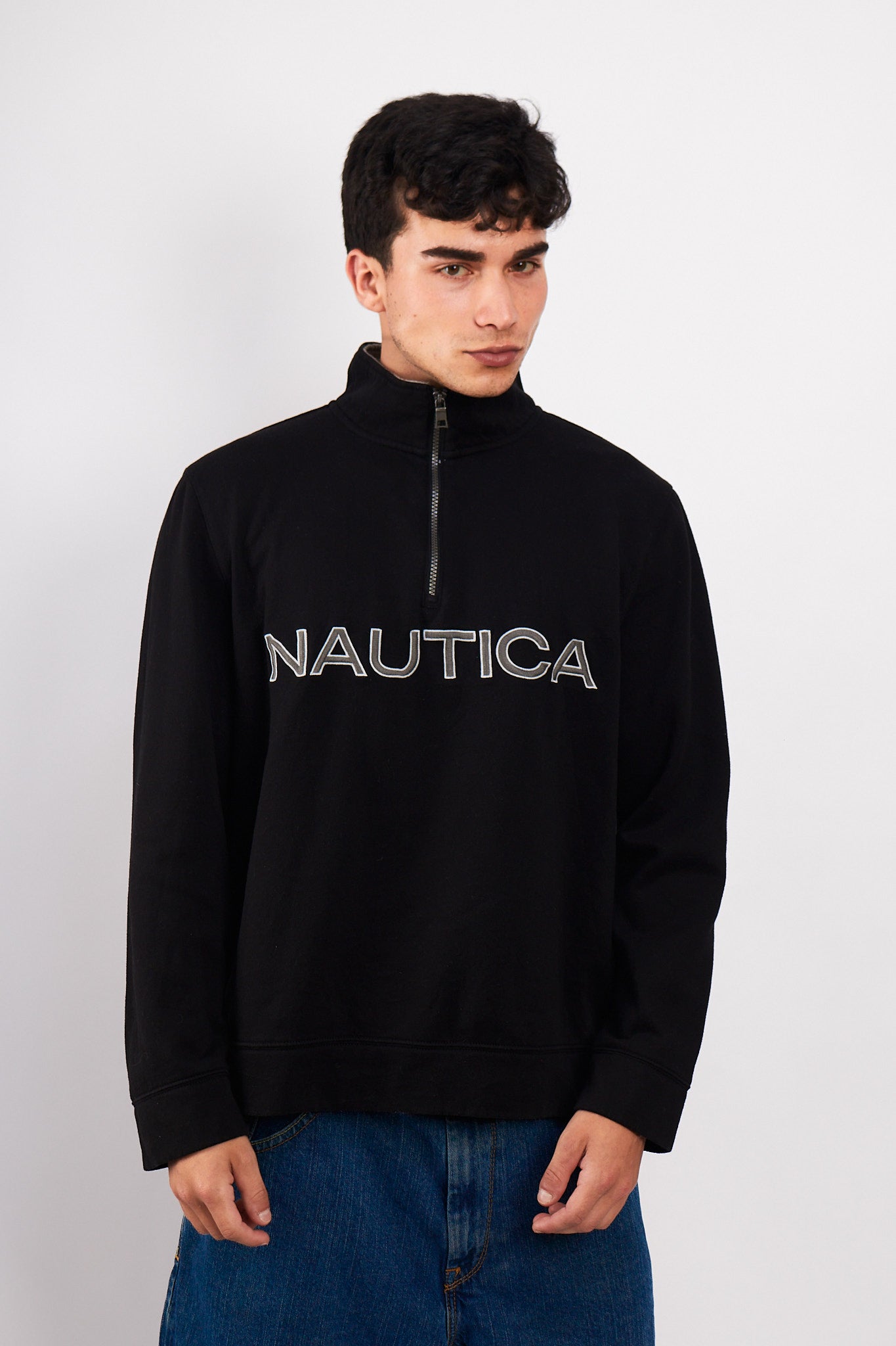 2000 Nautica Big Logo Quarter Zip (L)