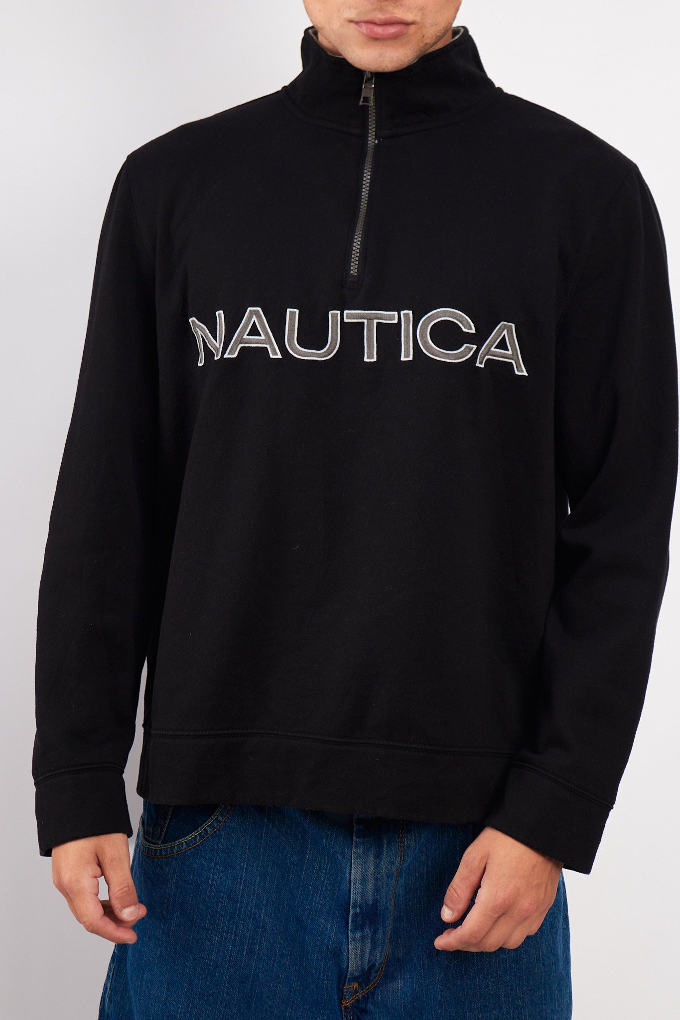 2000 Nautica Big Logo Quarter Zip (L)