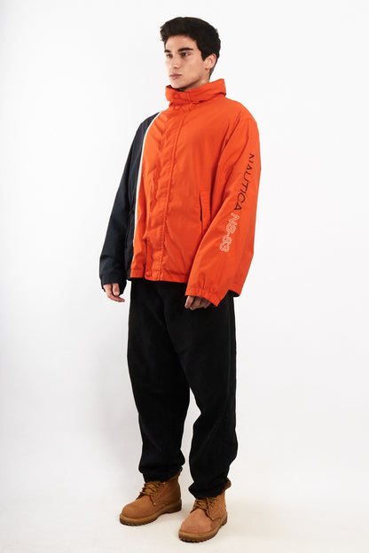 2000 Vintage Nautica Impermeable Colorblock NS-83 Reversible Jacket (L/XL)