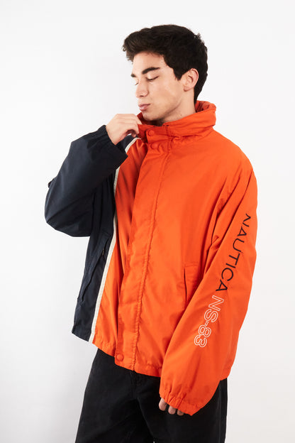 2000 Vintage Nautica Impermeable Colorblock NS-83 Reversible Jacket (L/XL)