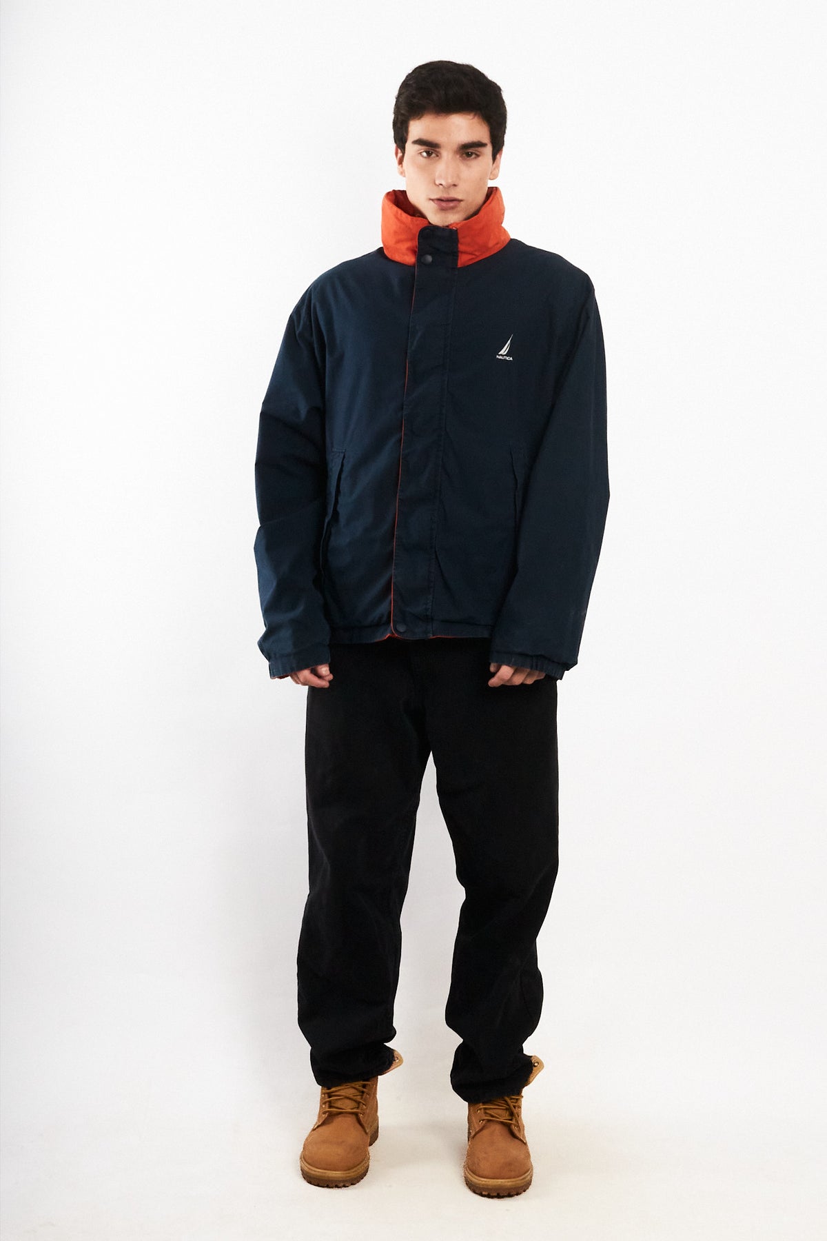2000 Vintage Nautica Impermeable Colorblock NS-83 Reversible Jacket (L/XL)