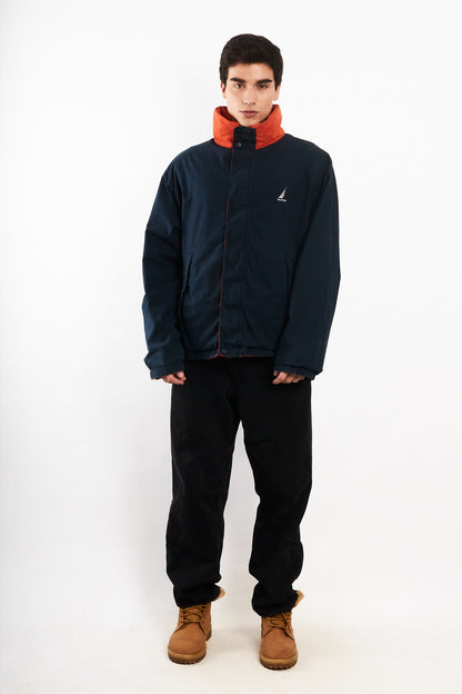 2000 Vintage Nautica Impermeable Colorblock NS-83 Reversible Jacket (L/XL)