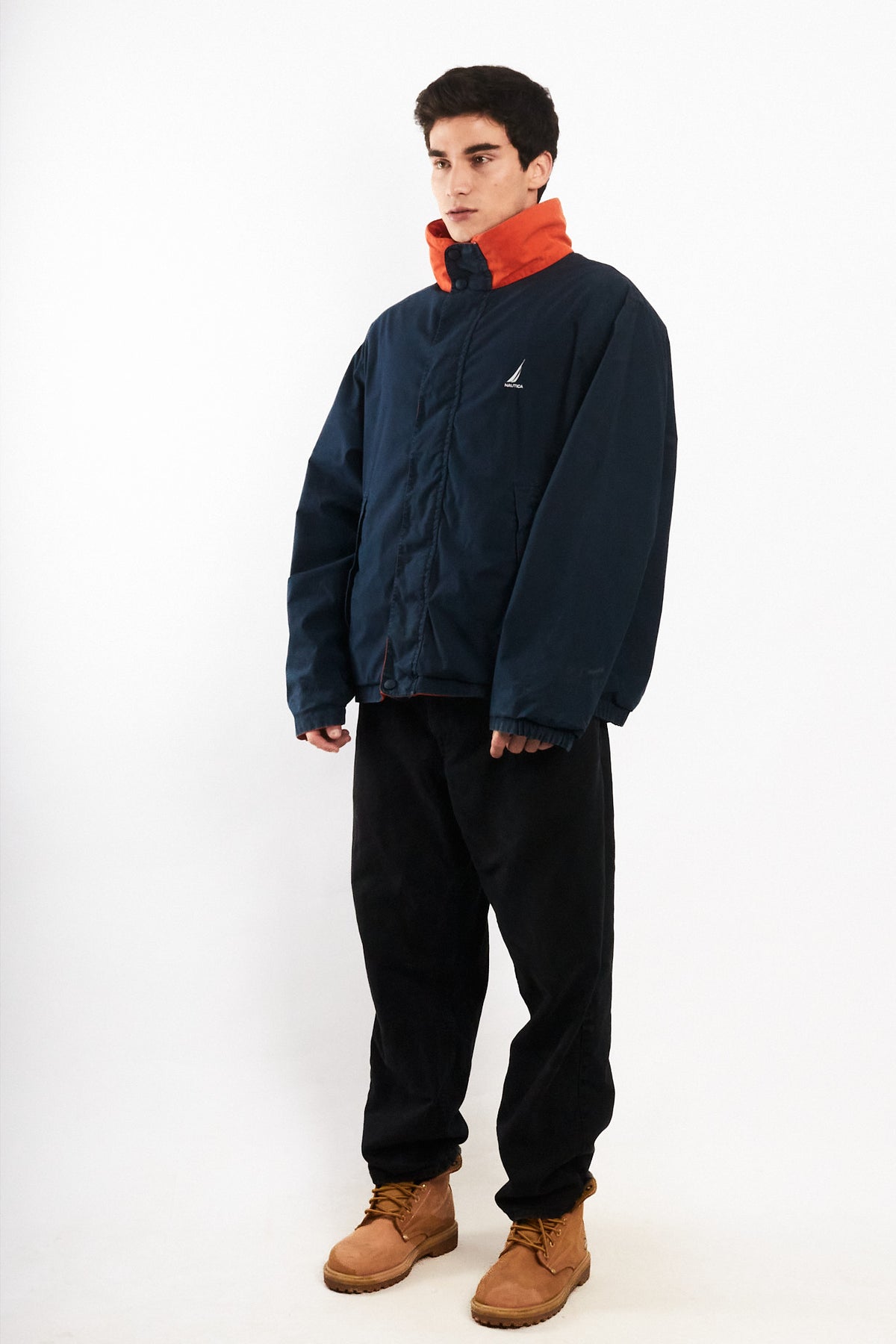 2000 Vintage Nautica Impermeable Colorblock NS-83 Reversible Jacket (L/XL)